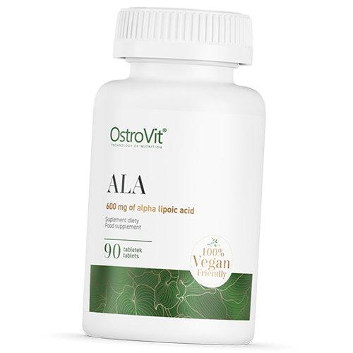 Альфа Липоевая кислота таблетки, ALA, Ostrovit 90таб (70250004)