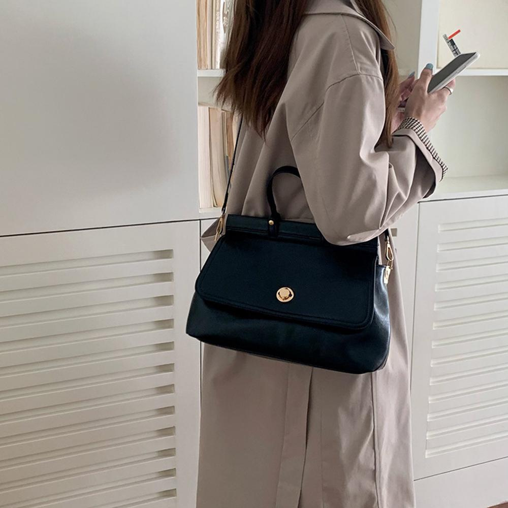 Ретро кожаные сумки через плечо для женщин, универсальные сумки через плечо большой вместимости, простые сумки-портфели, сумки-мессенджеры для поездок на работу