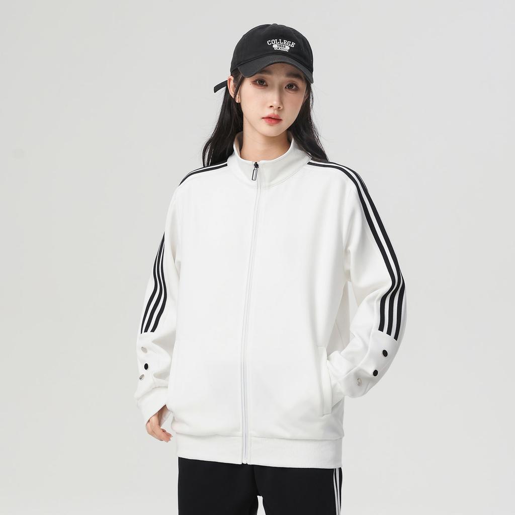 Dm Cardigan Jacket, Zipper Sweatshirt, Men's and Women's Standing Collar, Three Bar Breasted Loose Sports and Leisure Jacket