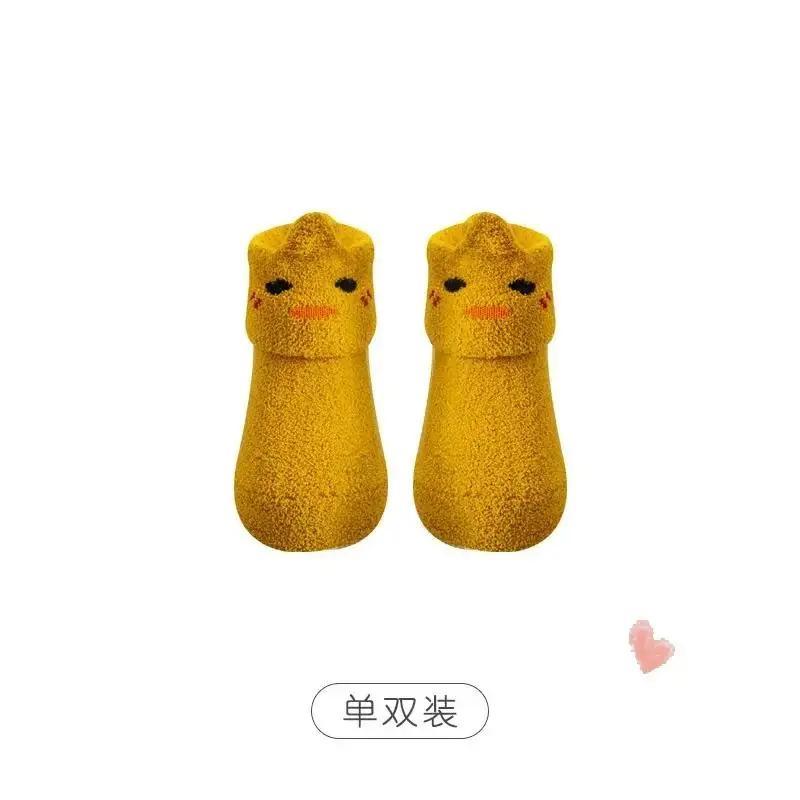 Домашние носки Теплые толстые носки Коралловый флис Детские Нескользящие носки для пола Осень и зима Новорожденные Новорожденные Мальчики и девочки