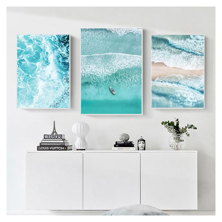 Плакаты с современными принтами, морской пляжный автобус, пальма, настенная живопись на холсте, скандинавское украшение, картина, скандинавский тропический пейзаж