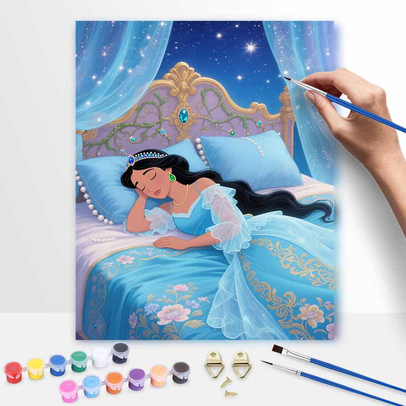 Disney Princess Sleeping Beauty oil painting art kit handmade painting diy home decoration