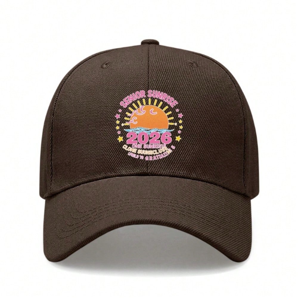 [Graduation Baseball Cap] Senior Sunrise 2026 Print Adjustable Sun Protection Baseball Hat - Lightweight Breathable Polyester Unisex Outdoor Sports