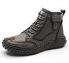 Зимние мужские ботинки из натуральной кожи, мягкие кожаные плюшевые теплые зимние ботинки, водонепроницаемые мужские ботинки для активного отдыха, мотоциклетные ботинки H759