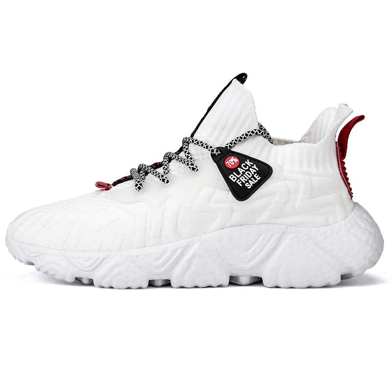 Модные дышащие белые туфли для мужчин, повседневные кроссовки, удобные туфли на платформе, трендовые студенческие кроссовки, повседневная обувь на шнуровке