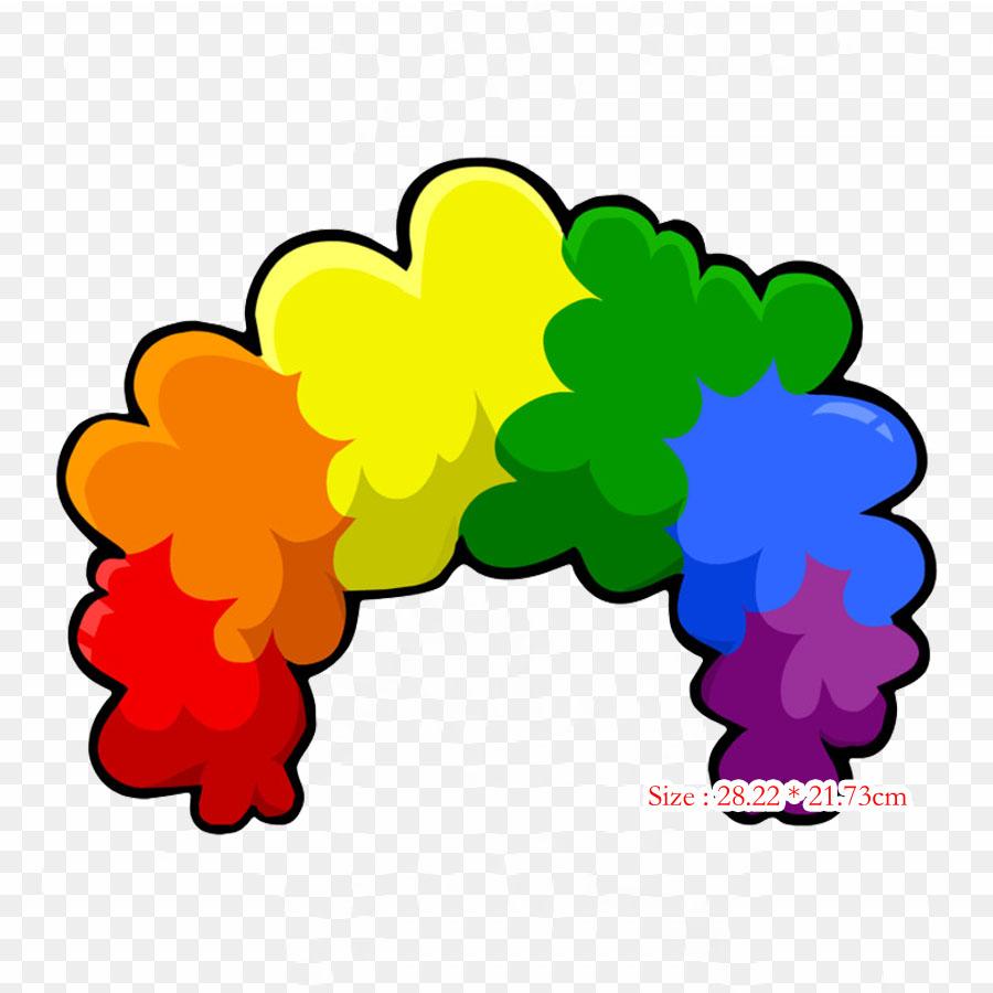 Clown Decal Iron On Heat Transfer Printing Vinyl Patches Sticker for Clothes DIY Appliques Washable Patches