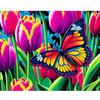 Frame Diy Painting By Numbers Kits For Adults Beginner Butterfly And Flowers Drawing Coloring With Numbers For Home Artwork 40x50cm