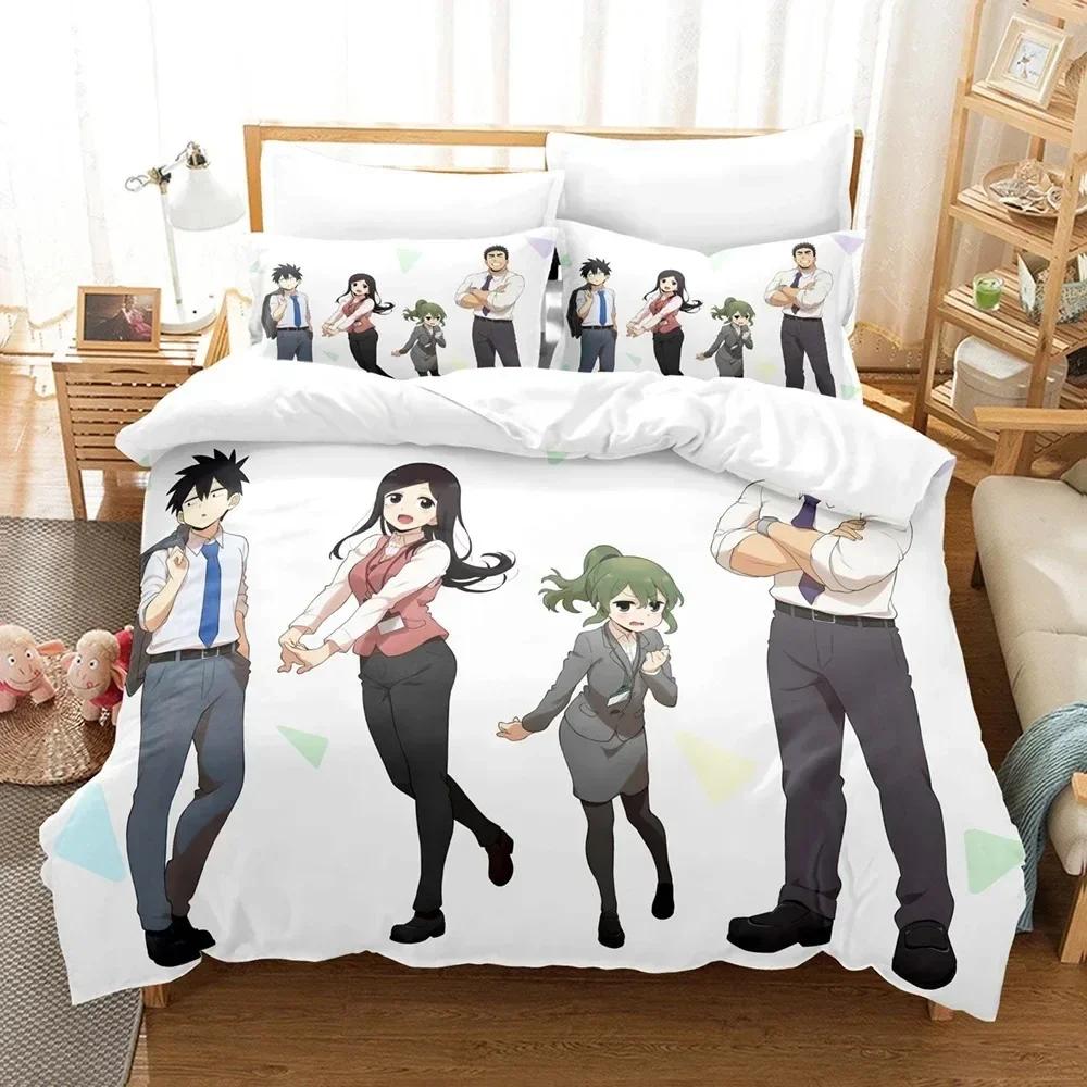 3D My Senpai Is Anoying Комплект постельного белья с принтом Постельное белье Комплект с наволочками Постель Мягкое Покрывало Мягкое Односпальное Двуспальное Queen Super King-Size Размерыd