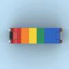 Конструктор MOC Радужный Двухэтажный Автобус, Образовательная Модель для Сборки для Детей, Идеальный Праздничный Подарок, Развивает Креативность
