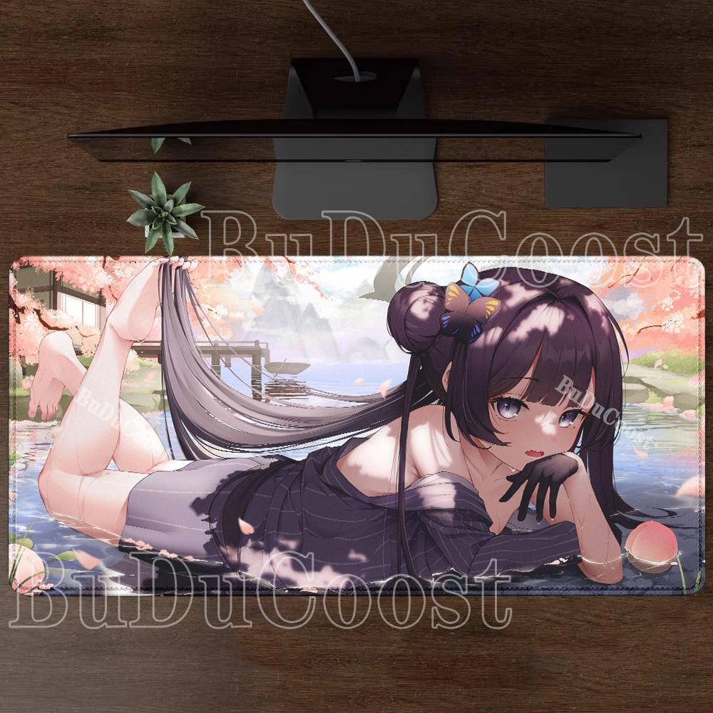 Ryuuge Kisaki Blue Archive Большой милый коврик для мыши Нескользящая основа HD Печать Коврик для мыши Клавиатура Аниме сексуальная Девушка оверлок Настольный коврик
