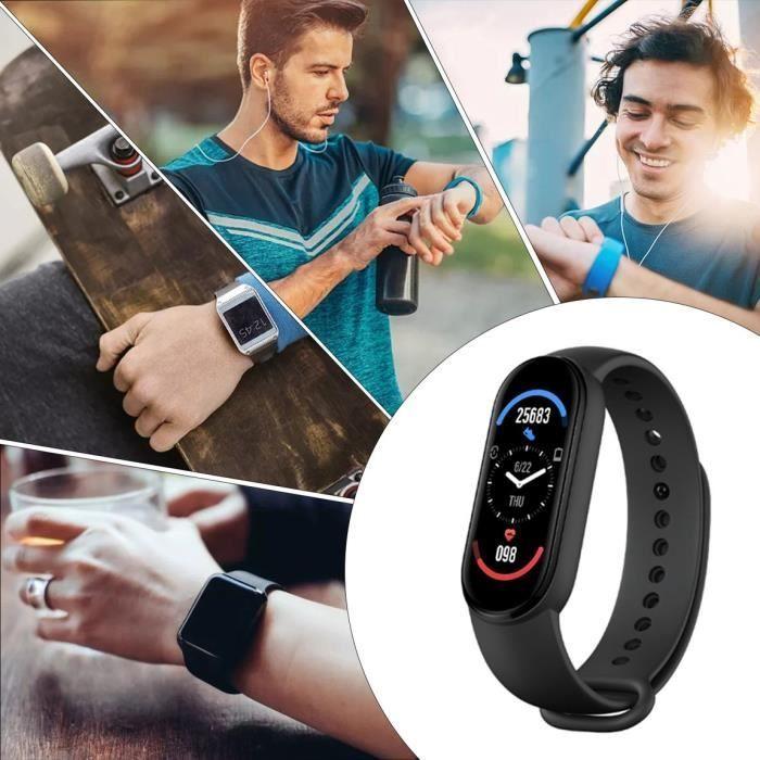 MONTRE INTELLIGENTE M6 Smart Bracelet Wireless 4.0 Écran Fitness Tracker Bande, Noir