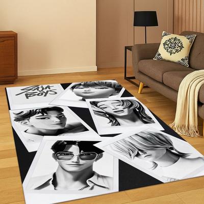 3D Демон Хантеры Kpop Руми Мира Зои Музыкальный Ковер Коврик для Спальни Гостиной Дивана Домашний Декор, Ковер для Зоны Нескользящий Коврик для Пола Подарок