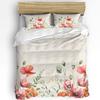 Цветочный пододеяльник для девочек и мальчиков, милый ботанический комплект постельного белья с листьями, кавайный декор для комнаты, прекрасный цветочный пододеяльник с травами и цветами