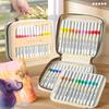 24/36/48/60/84/120Slots Markers Pen Storage Bag Large Capacity Zipper Canvas Storage Pencil Bag Watercolor Pen Stationery Bag
