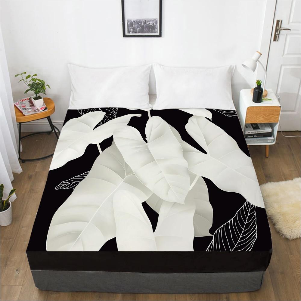 1PC Fitted Sheets Mattress Cover With Elastic Band 3D Bedsheet Linens 160x200 135x200 Bed Sheet Customize Any Size Design