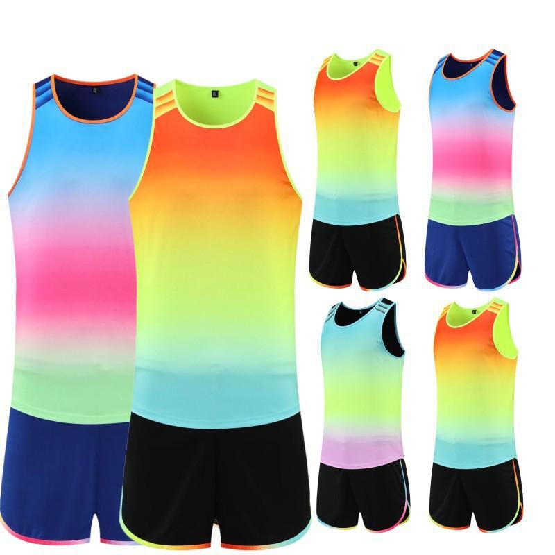 Track Field Training Suit Men Women Student Running Jersey Tank Top Sports Competition Wear