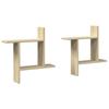 VidaXL Étagères murales 2pcs chêne sonoma 50x12x50cm bois d'ingénierie 853256