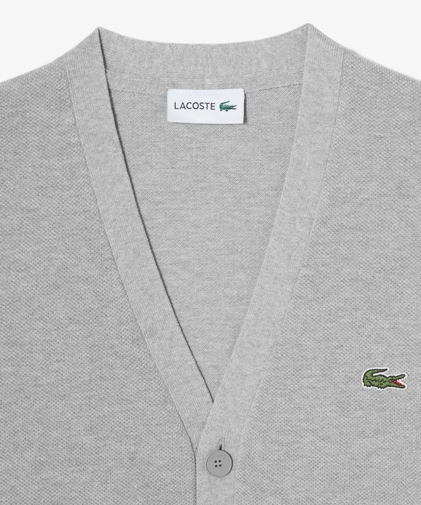 Lacoste Men'S Pique V-Neck Cardigan Ah186E-56G 5Hi