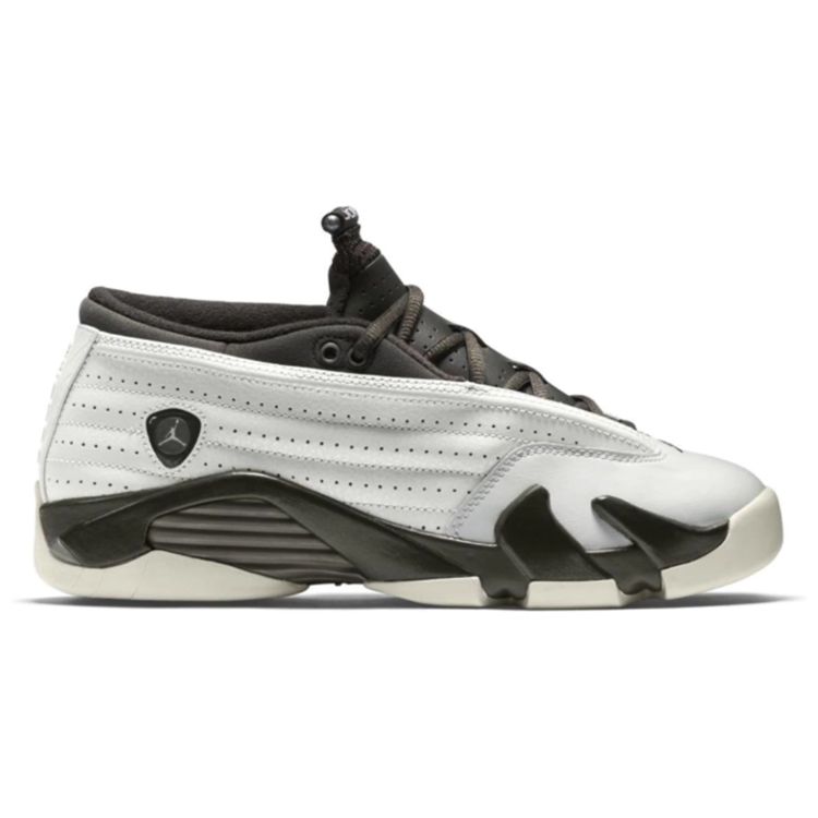 Детские кроссовки Air Jordan 14 Retro Low Premium GG Phantom Серо-Белый Металлик-Олово 807510-027