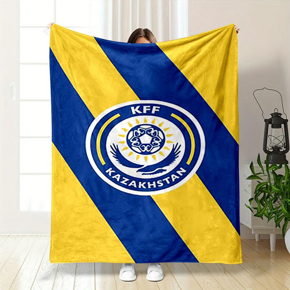 KFF Kazakhstan Emblem bedroom blanket - printed Flannel blanket for bedroom, living room, sofa, and nap