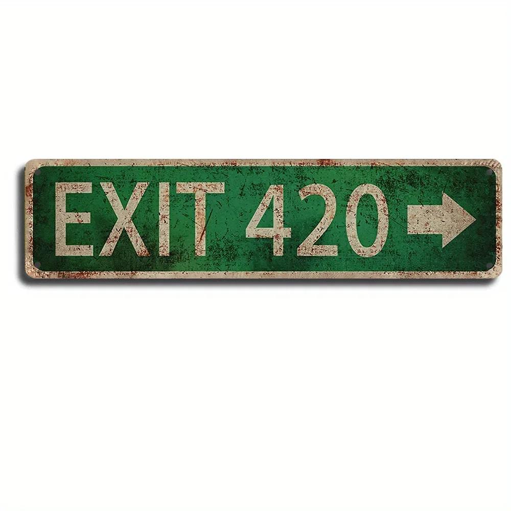 1 шт., винтажный деревенский ретро-уличный знак Stoner Avenue - 4''x16''/10см*40см - отлично подходит для украшения комнаты, дома и стены