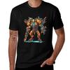 Mecha Soldier Tshirt Sports Casual Short Sleeve Cotton Tee Tshirt