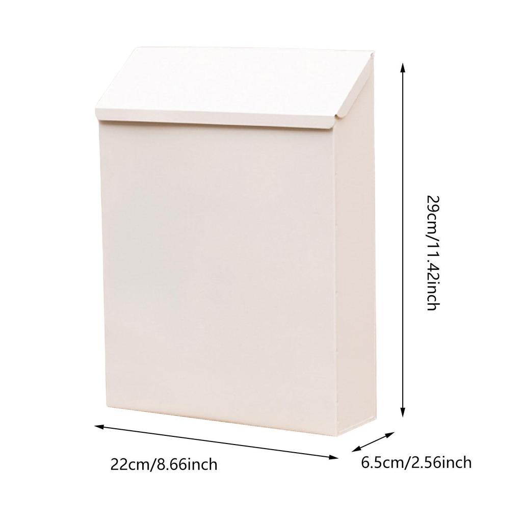 Wall Mounted Mailbox Decorative Sturdy Iron Mail Box for House Outdoor Gate