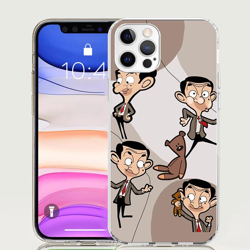 Mr B-Bean Cartoon Phone Case For iPhone 18 17 Air 16 15 Plus 11 14 Pro Max 13 Mini 12 7 8 + SE Pattern Art Customized Cover 17 Air