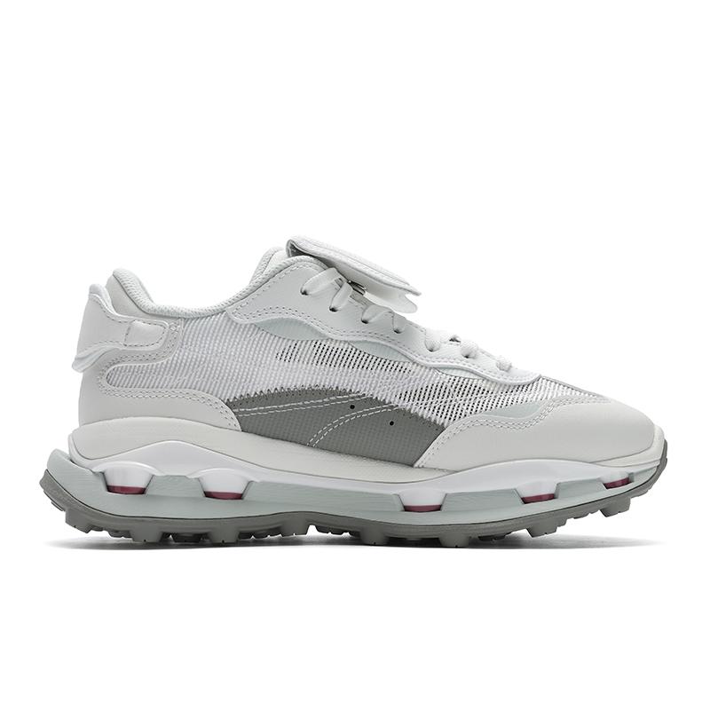 Fila KM2 Многослойные кроссовки 2-го поколения Южная версия Модные спортивные универсальные низкие повседневные кроссовки Женские кроссовки Ярко-белые F12W533121FBA