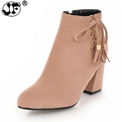 Новая мода Большие размеры 33-48 Оптовая продажа Ботильоны на высоком каблуке Женская обувь Женские ботинки Добавить мех Зимние ботинки Женщина tgh78