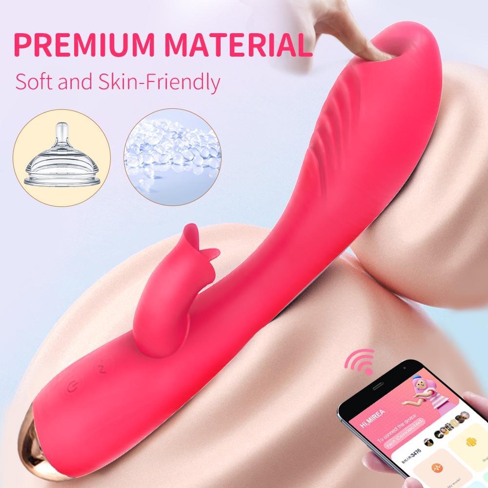 Вибратор для пары G Spot с функцией нагрева для клитора, приложение для стимуляции точки G, вибратор с дистанционным управлением, фаллоимитатор с 10 вибрациями для женской пары