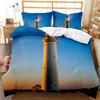 Пододеяльник Lighthouse Ocean, пододеяльник Nautical, покрывало Sunset Nature Double Queen King Size, комплект постельного белья из полиэстера