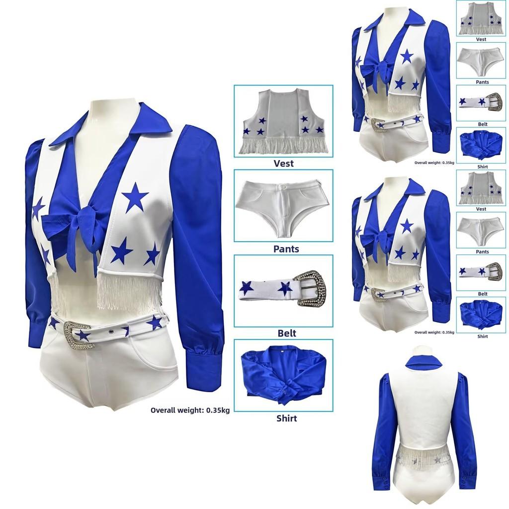 Football Match Cheerleader Girl Performance Costume Set For Stadium And Party Celebrations