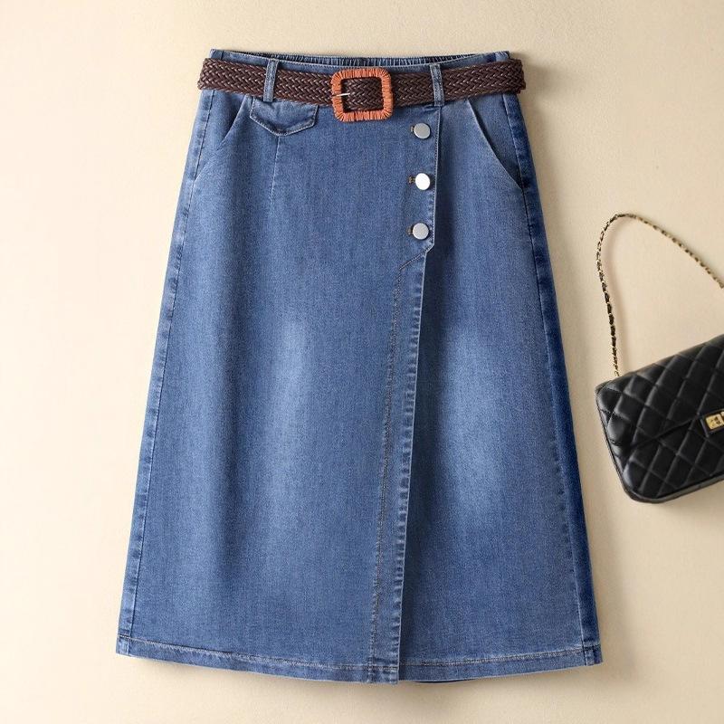 Джинсовая юбка с полукорпусом тонкие юбки для женщин летние укороченные брюки юбки нового стиля с высокой талией свободные широкие брюки шорты