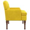 Two Seater with Button Tufting Light Yellow 111 x 65 x 79 cm Velvet