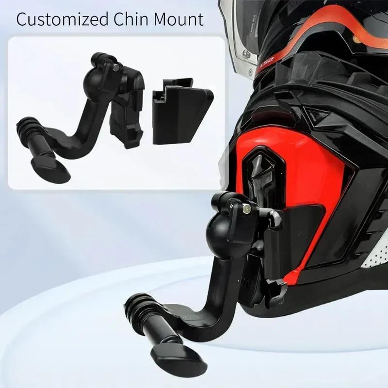 Helmet Customized MX701 MX436 MX702 FF901 906 800 805 811 903 Chin Mount for GoPro Hero10 Insta360 X2 3 DJI Accessories