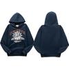 Mens Oversized Vintage Hoodie Streetwear Cotton Pullover With Print Pocket Loose Fit Casual Sweatshirt