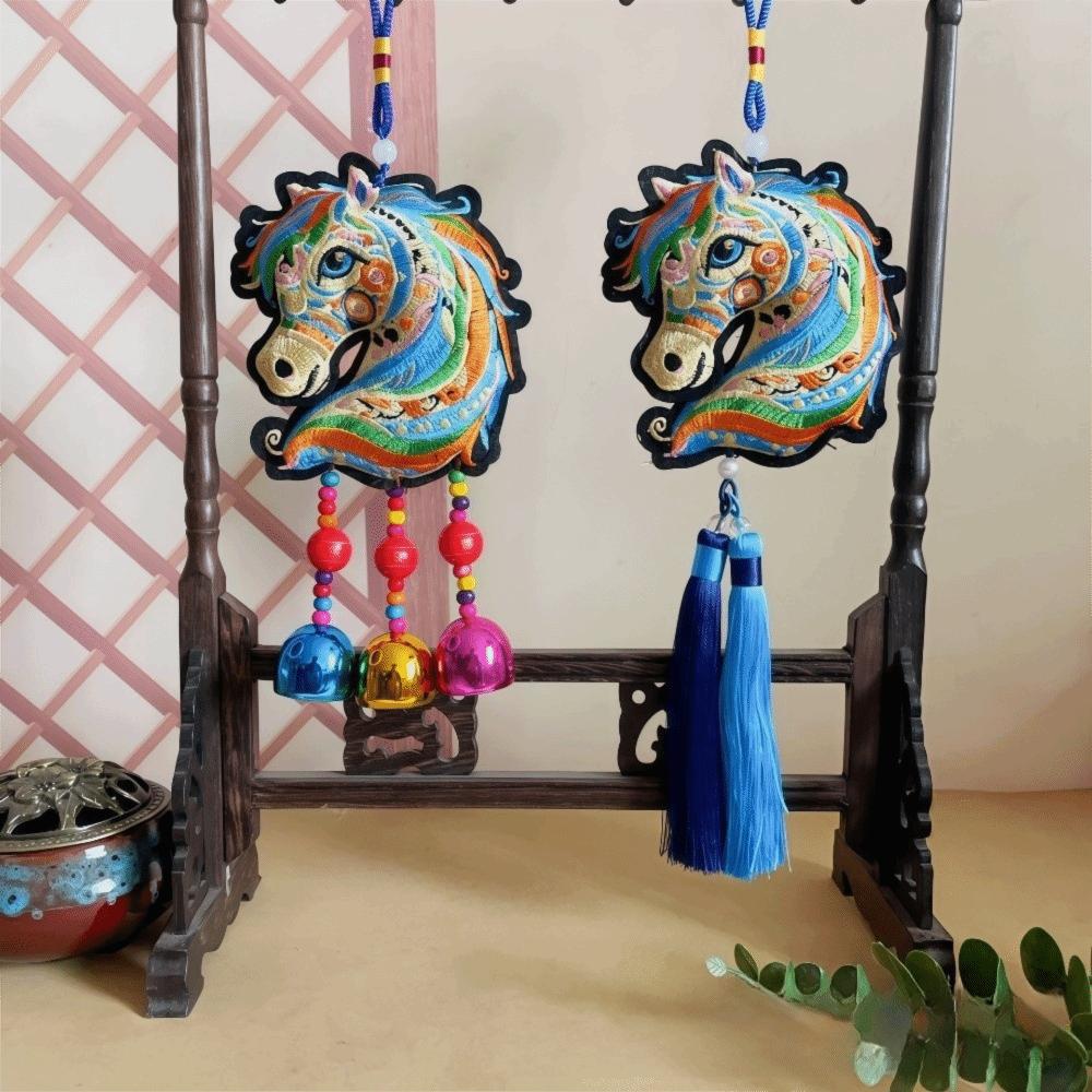 Chinese Spring Festival Bell Pendant with Tassel Car Hanging Ornaments National Wind Style