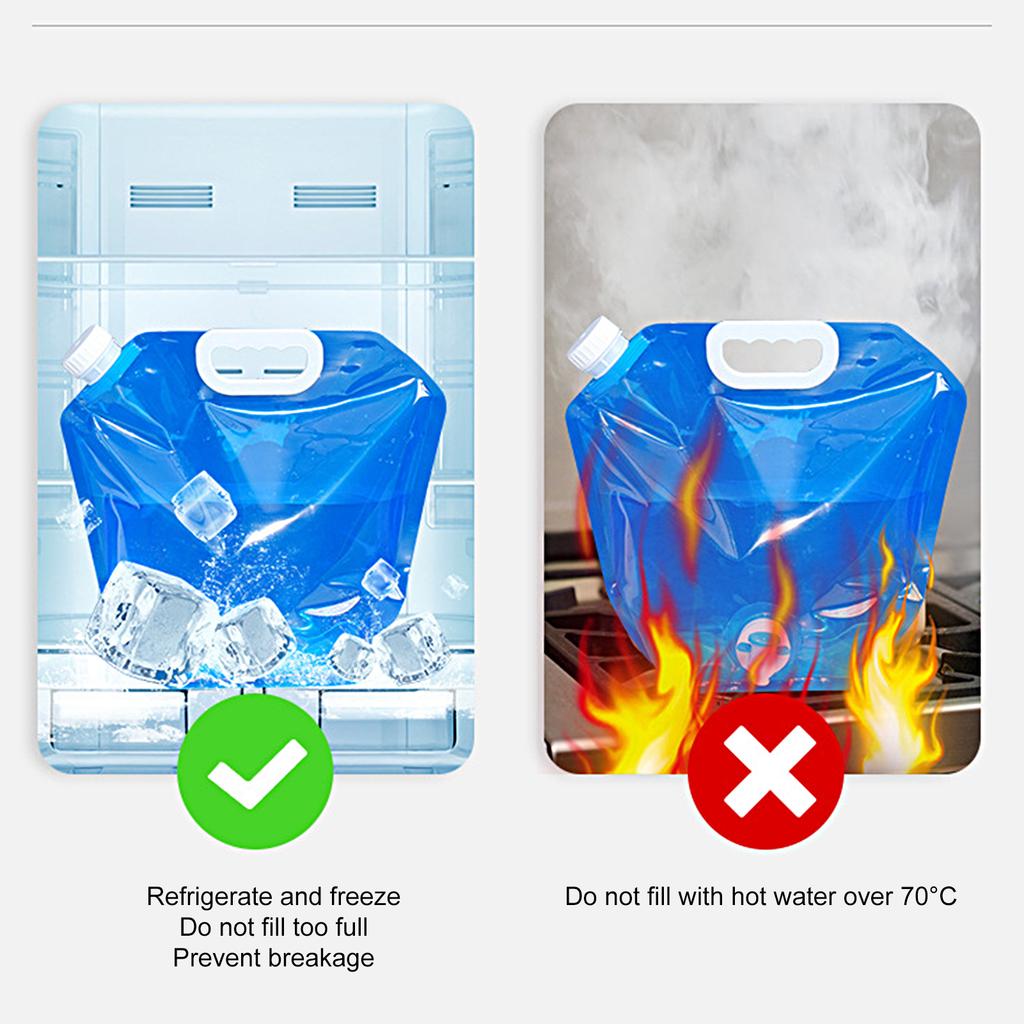 Складной мешок для воды 5 л/10 л, экологически чистый, многоразовый, портативный, стильный, легко наливаемый, складной резервуар для воды, товары для походов