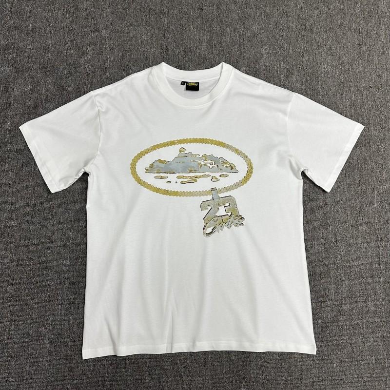 Cor Basic Series Short Sleeve T-Shirt Phantom Letter Print Couple Style Loose Fit Tee