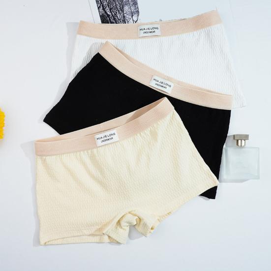Женские трусы, облегающие однотонные эластичные пояса, хлопковые трусы со средней талией, хорошая воздухопроницаемость, женские боксеры, женское повседневное нижнее белье