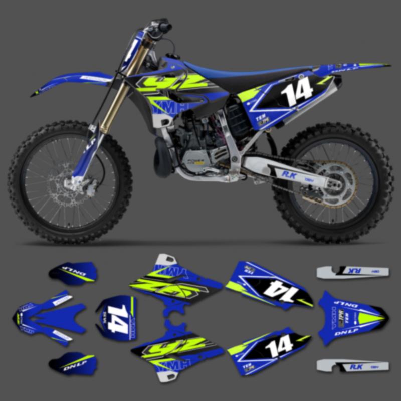 PowerZone Custom For YAMAHA 2015-2021 YZ125-250 2016-2021 YZ250X Team Motorcycle Graphics Backgrounds Decals Stickers Kit