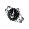 Seiko Мужские часы Presage с механическим механизмом и стальным ремешком, черный циферблат SSA377J1