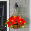 Red Christmas Flower Hanging Basket Shopping Mall Wall Hanging Door Hanging Christmas Street Lamp Decoration
