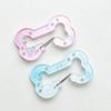 Gradient Bone Carabiner Mountaineering Buckle Porous Acrylic Buckle Keychain Backpack Ornament Multipurpose Keyring Hook