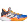 adidas Harden Stepback 1 Кроссовки мужские с круглым носком, шнуровкой, амортизацией, нескользящей подошвой, износостойкие, средней высоты, для баскетбола, оранжевые, белые, синие FW8483