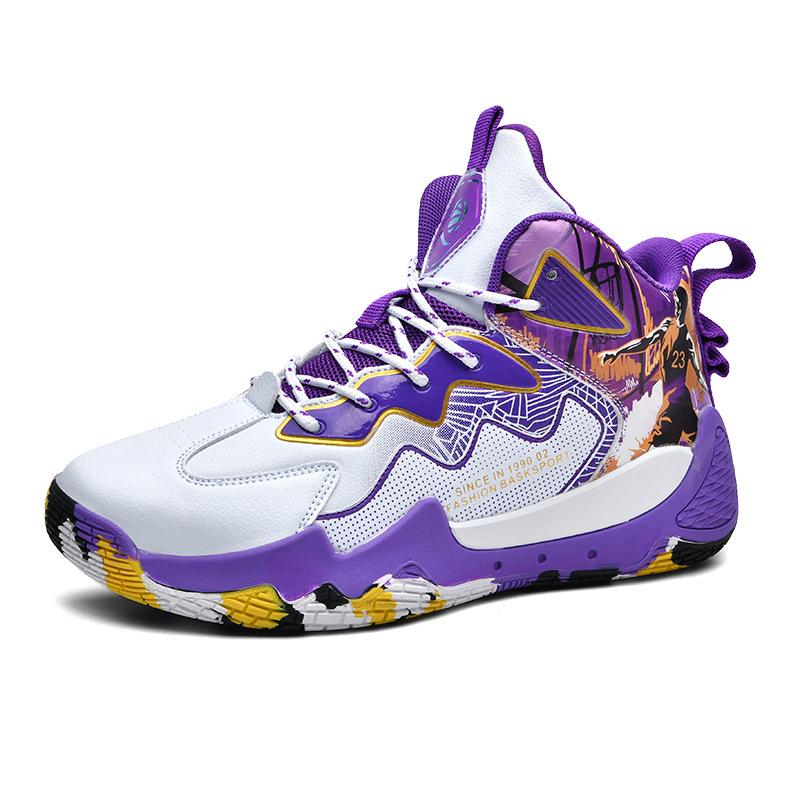 Детские высокие кожаные баскетбольные кроссовки для мальчиков 6-12 лет, осень/зима