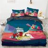 Cartoon Car King Queen Duvet Cover Cute Red Toy Sports Cars Bedding Set Kids Police Car Fire Truck Bedclothes Children Bedroom