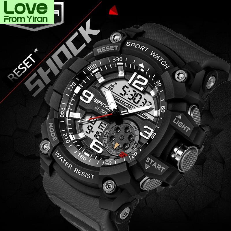Военные часы мужские водонепроницаемые спортивные часы для мужчин часы лучший бренд роскошные часы мужские дайвинг Saat Relogio Masculino 759