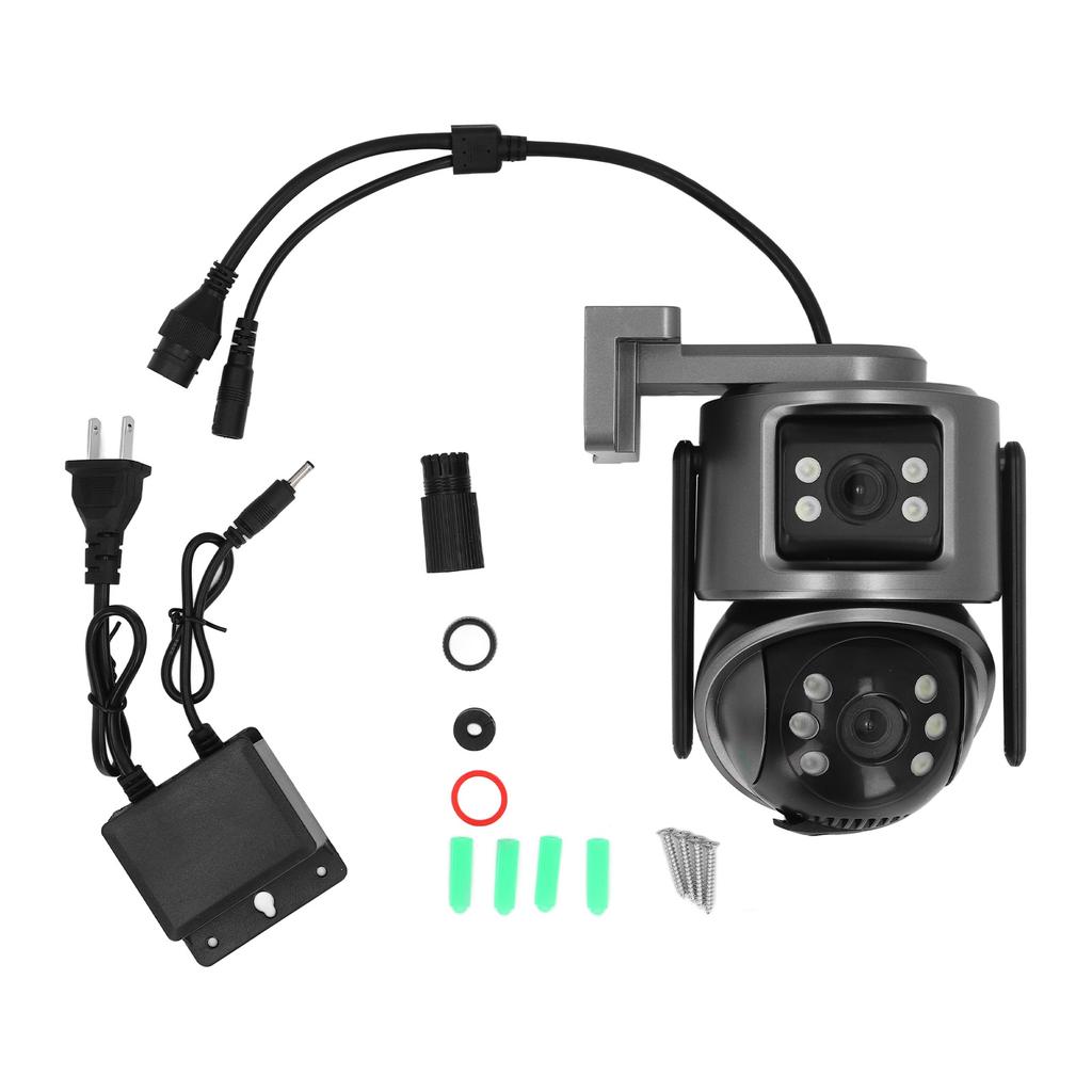 Уличная камера видеонаблюдения 3 МП x 2 ИК ночное видение Двусторонняя связь Камера видеонаблюдения для домашней безопасности США